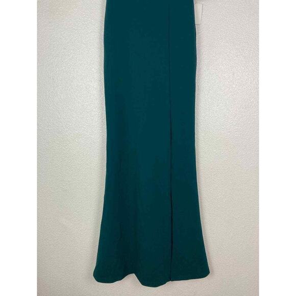 Lulus Dress Aveline Green Off the Shoulder Maxi Gown Prom Mermaid Formal Small S - Picture 6 of 12